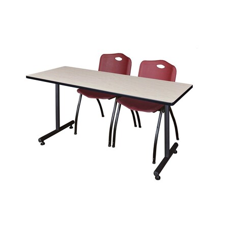 Kobe Rectangle Training Table, 66" W, 29" H, Laminate Top, Maple MKTRCT6624PL47BY